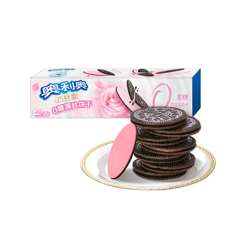 Oreo Light Печенье Oreo Light Crispy вкус розы, 95г. - Панда. Продукты из Китая и Азии