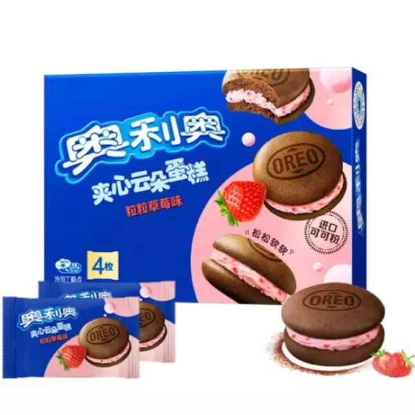 Купить OREO Чокопай вкус клубники Sandwich Strawberry, 88г. 6901668934963 в Красноярске и с доставкой по России, магазин Панда.