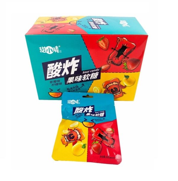 Купить Кислые конфеты Tian Xiao Qing Sour Candy лимон/клубника, 18г. 6975197520515 в Красноярске и с доставкой по России, магазин Панда.