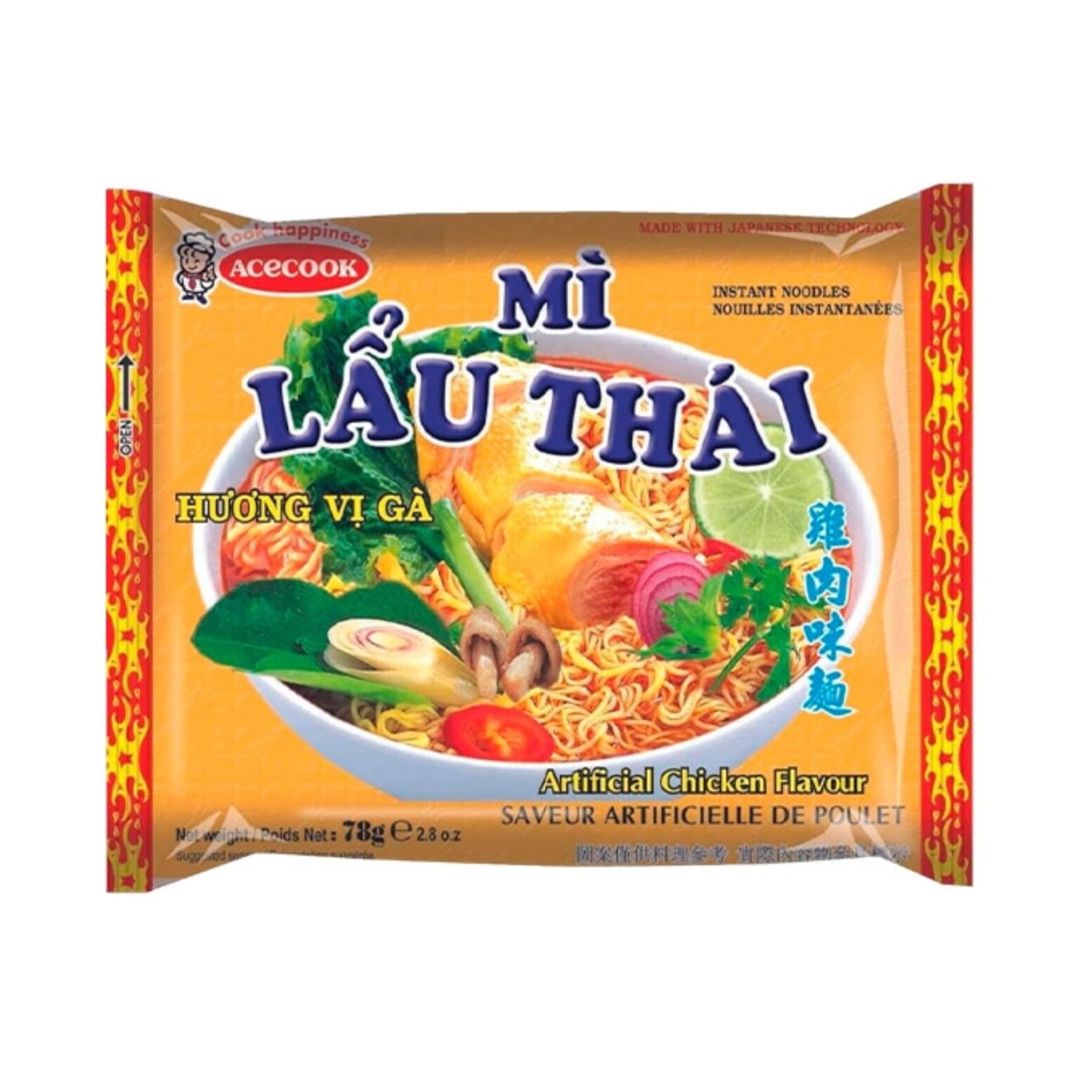 Лапша Mi Lau Thai со вкусом курицы, 78г. - Панда. Продукты из Китая и Азии