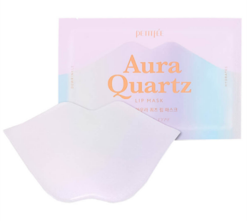 Гидрогелевая маска д/губ разглаживающая с жемчужной пудрой, PETITFEE Aura Quartz Lip Mask, Ю.Корея, 6,4г.