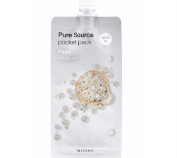 Ночная несмываемая маска для лица с экстрактом жемчуга Missha Pure Source Pocket Pack, Ю. Корея, 10мл.
