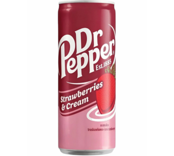 Газ.напиток Dr. Pepper Strawberries&Cream клубника со сливками, ж/б 330мл.