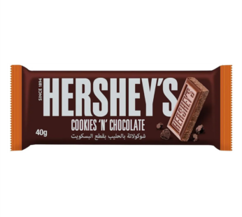 Шоколад молочный Hershey’s с печеньем COOKIES N CREAM, 40г.